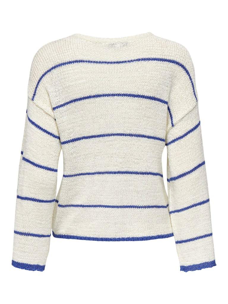 Onlgeena 7/8 Stripe O-Neck Knit van Only – Pulls voor dames | Meisjes Brugge