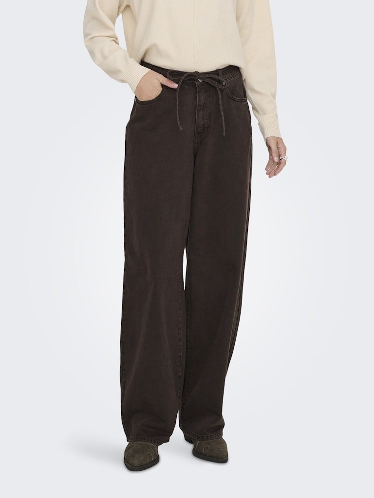 Onlgianna Mw Straight Denim Brown Pants van Only – Jeans voor dames | Meisjes Brugge