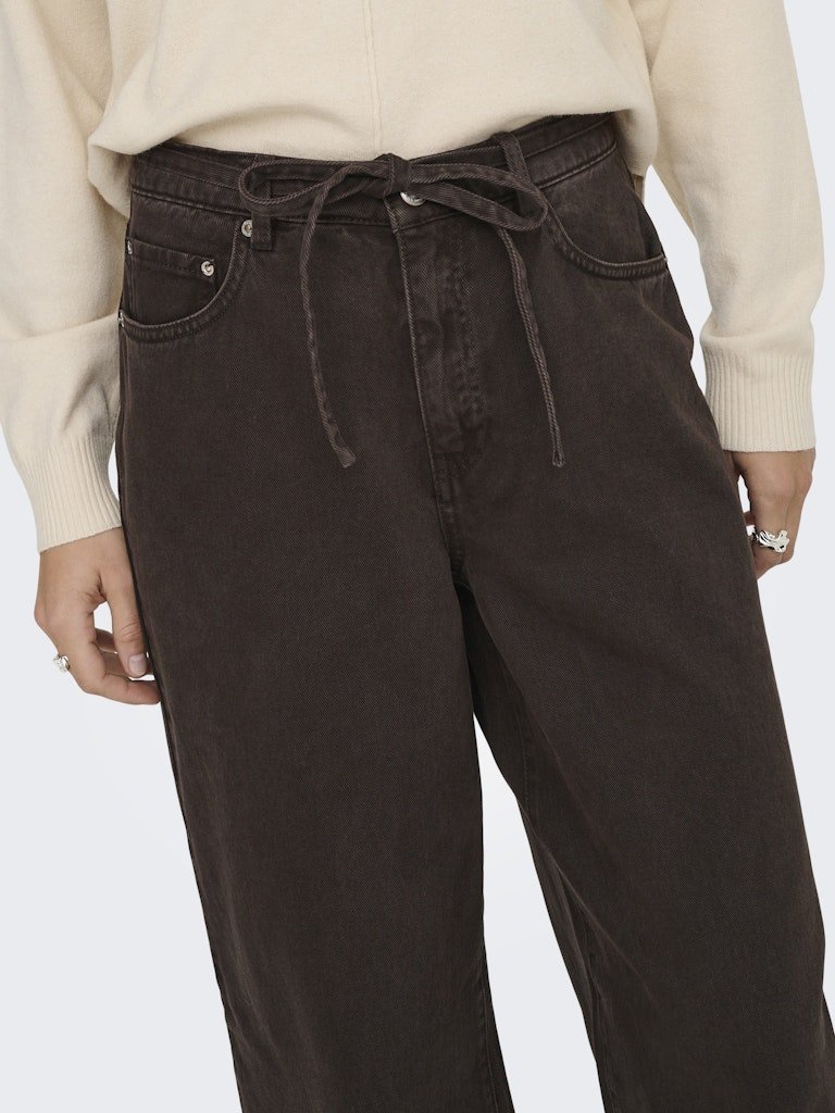 Onlgianna Mw Straight Denim Brown Pants – Jeans voor dames in kleur | Meisjes