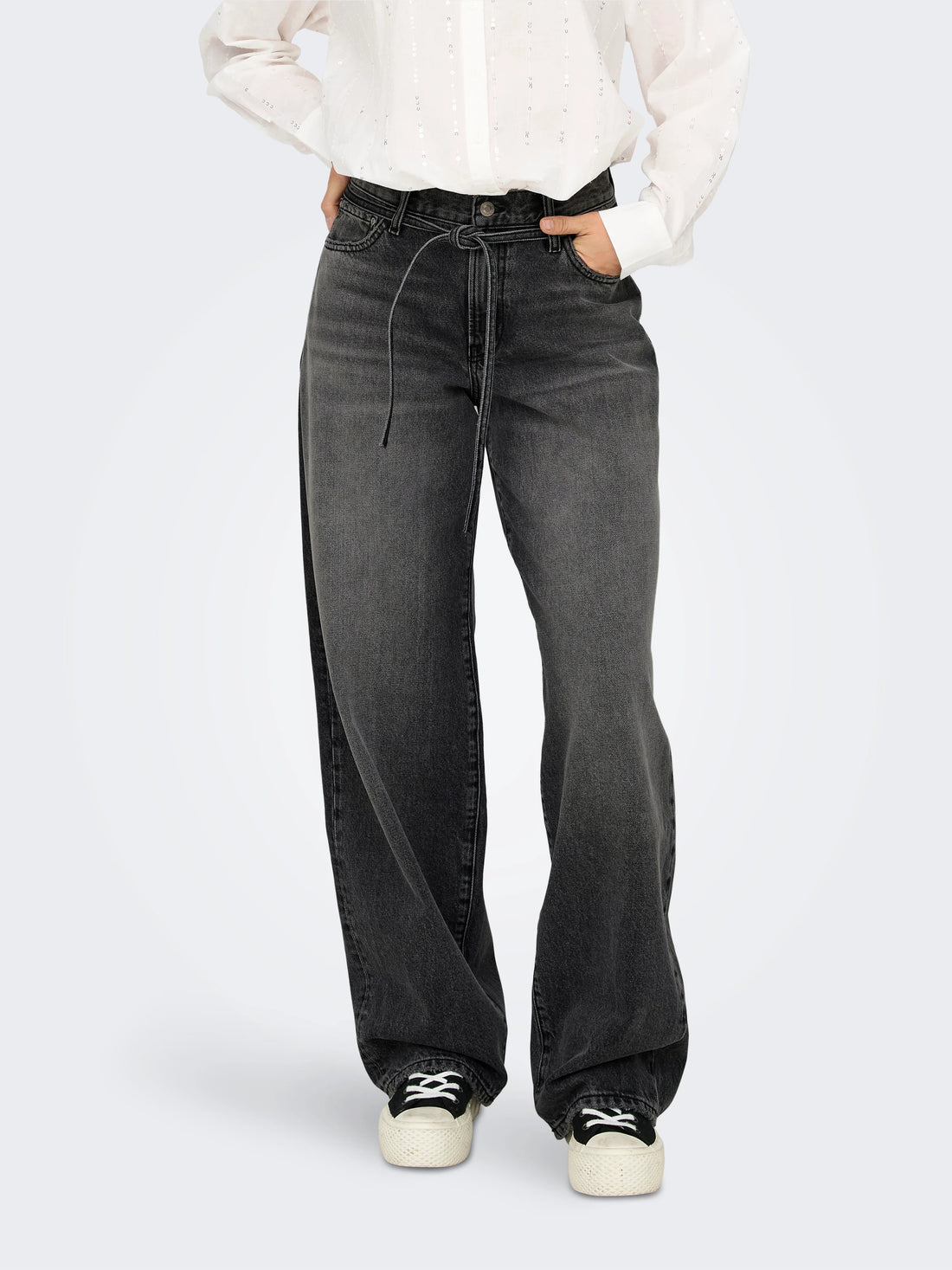 Jeans - Onlgianna Mw Straight Dot980 Denim van Only