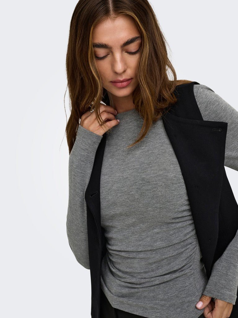 Onlglamour L/S Ruching Top van Only – Tops voor dames | Meisjes Brugge