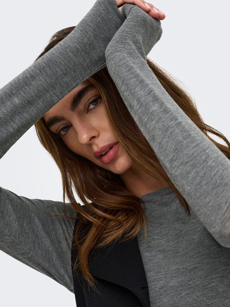 Onlglamour L/S Ruching Top van Only – Tops voor dames | Meisjes Brugge