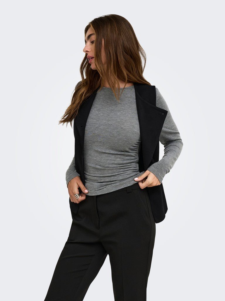 Onlglamour L/S Ruching Top van Only – Tops voor dames | Meisjes Brugge