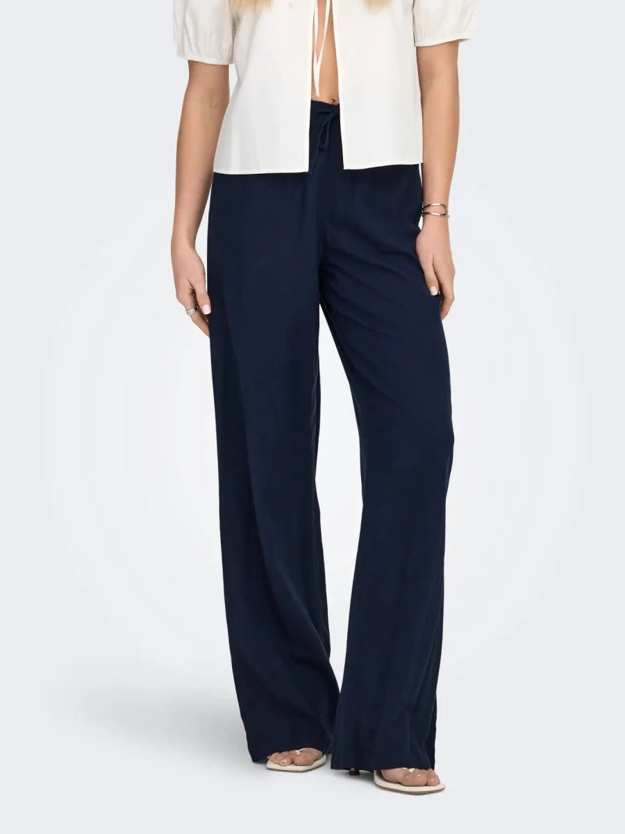 Onlgoa Mw Linen Bl Pull-Up Pants van Only – Broeken voor dames | Meisjes Brugge