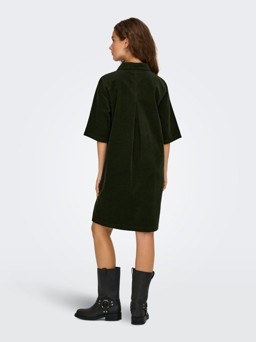 Jurken - Onlgry-Nessa S/S Corduroy Dress van Only