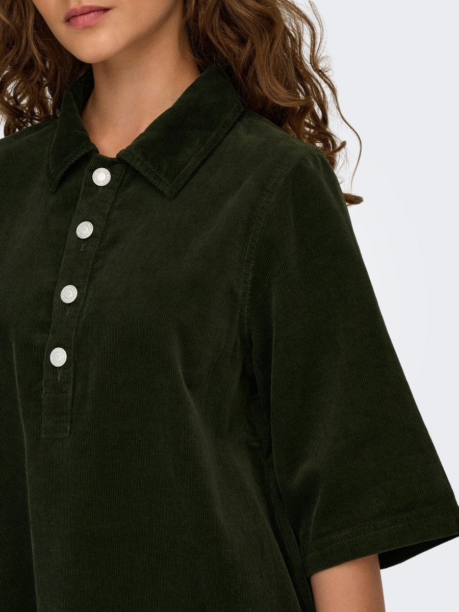 Jurken - Onlgry-Nessa S/S Corduroy Dress van Only