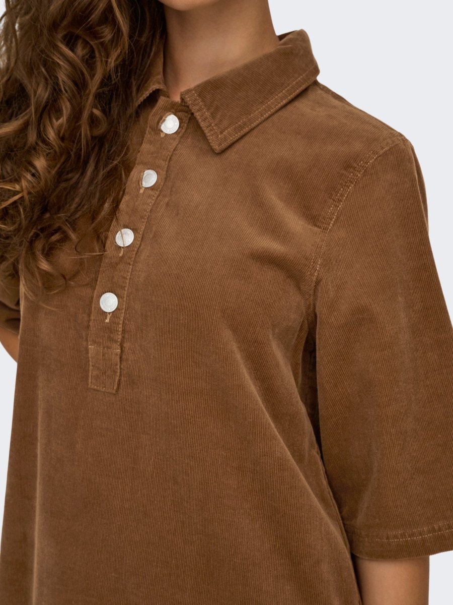 Jurken - Onlgry-Nessa S/S Corduroy Dress van Only