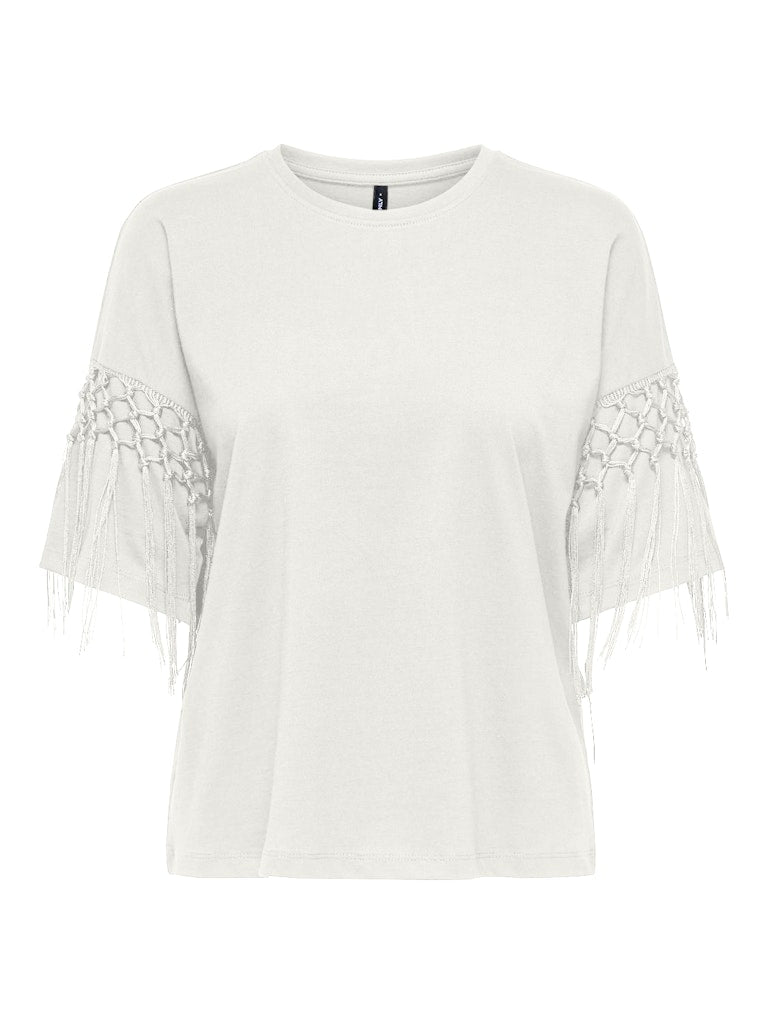 Onlharley Life S/S Fringe Top - koop Tops van Only bij Meisjes Brugge
