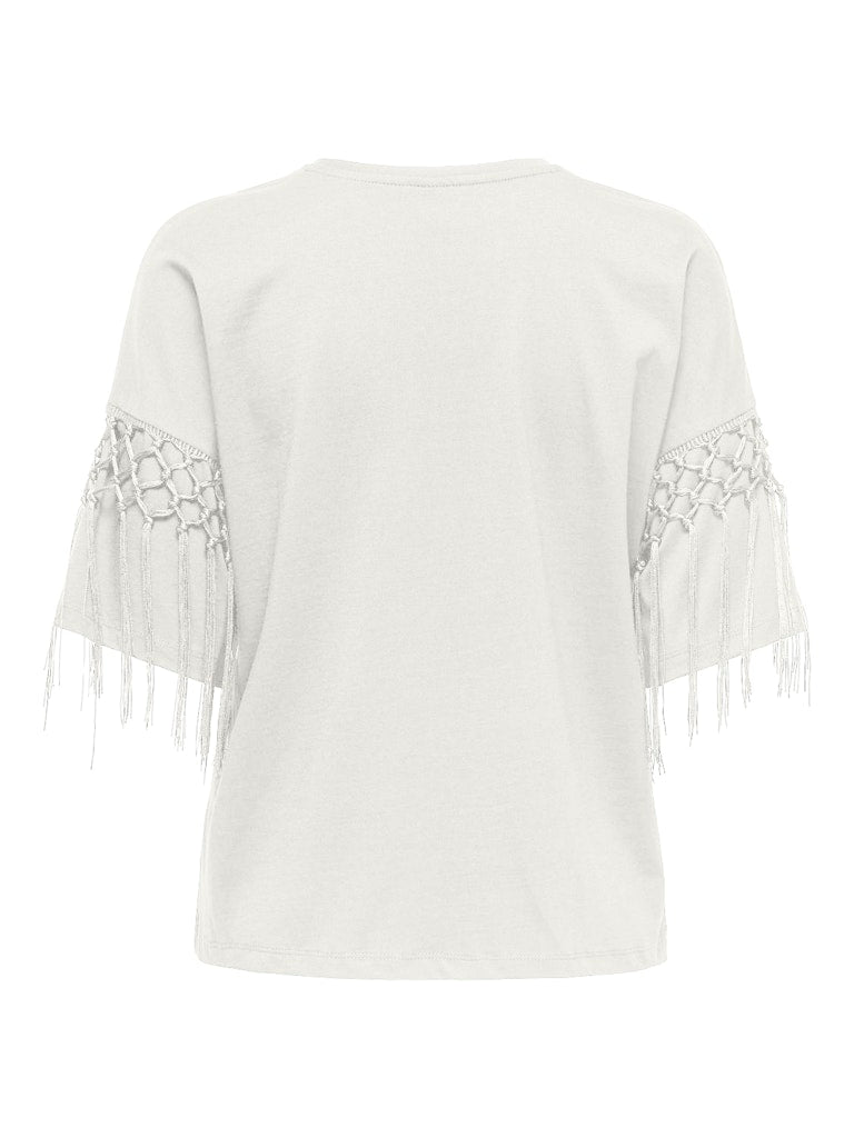 Onlharley Life S/S Fringe Top - koop Tops van Only bij Meisjes Brugge