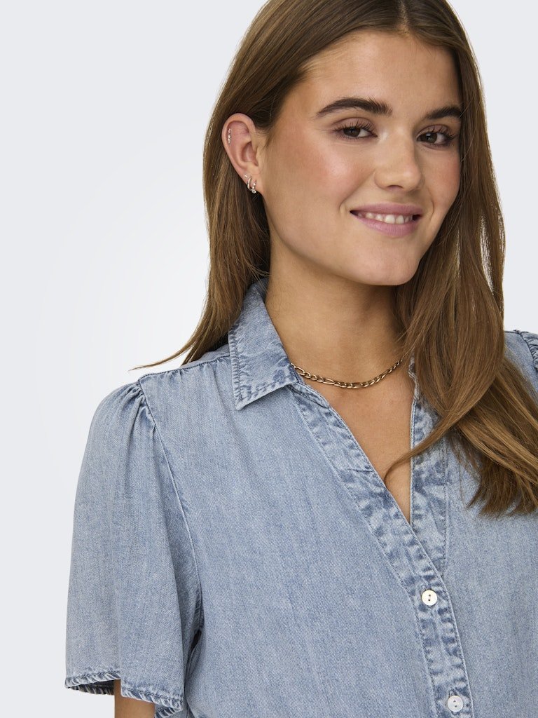 Onlhelena Ss Belted Denim Dress – Jurken voor dames in kleur | Meisjes
