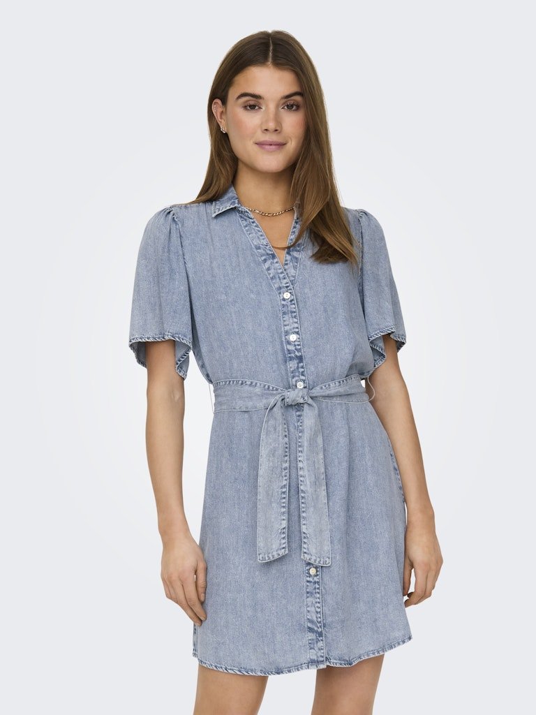 Onlhelena Ss Belted Denim Dress – Jurken voor dames in kleur | Meisjes