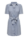 Onlhelena Ss Belted Denim Dress van Only – Jurken voor dames | Meisjes Brugge