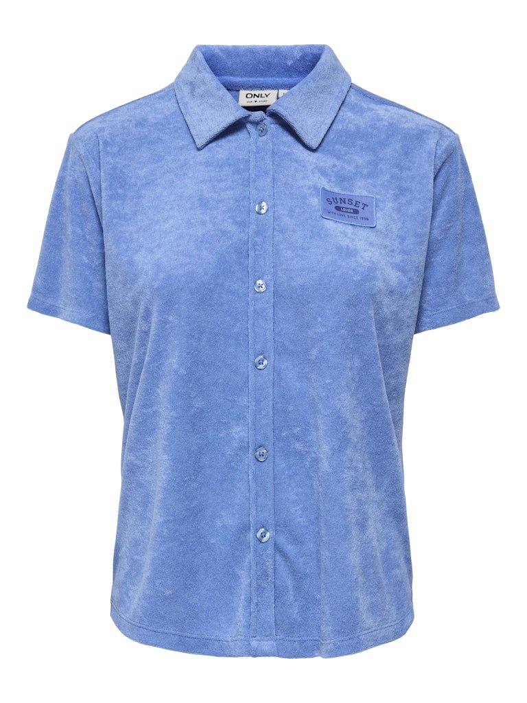 Onlhollyterry S/S Placket Shirt van Only – Sweaters voor dames | Meisjes Brugge