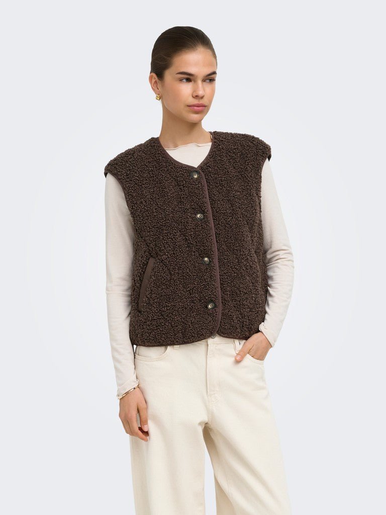Onlines Teddy Waistcoat van Only – Cardigans voor dames | Meisjes Brugge