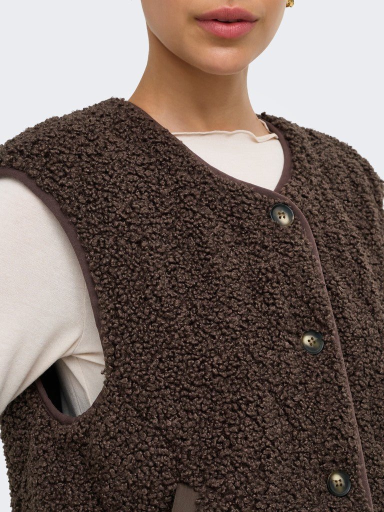 Onlines Teddy Waistcoat van Only – Cardigans voor dames | Meisjes Brugge