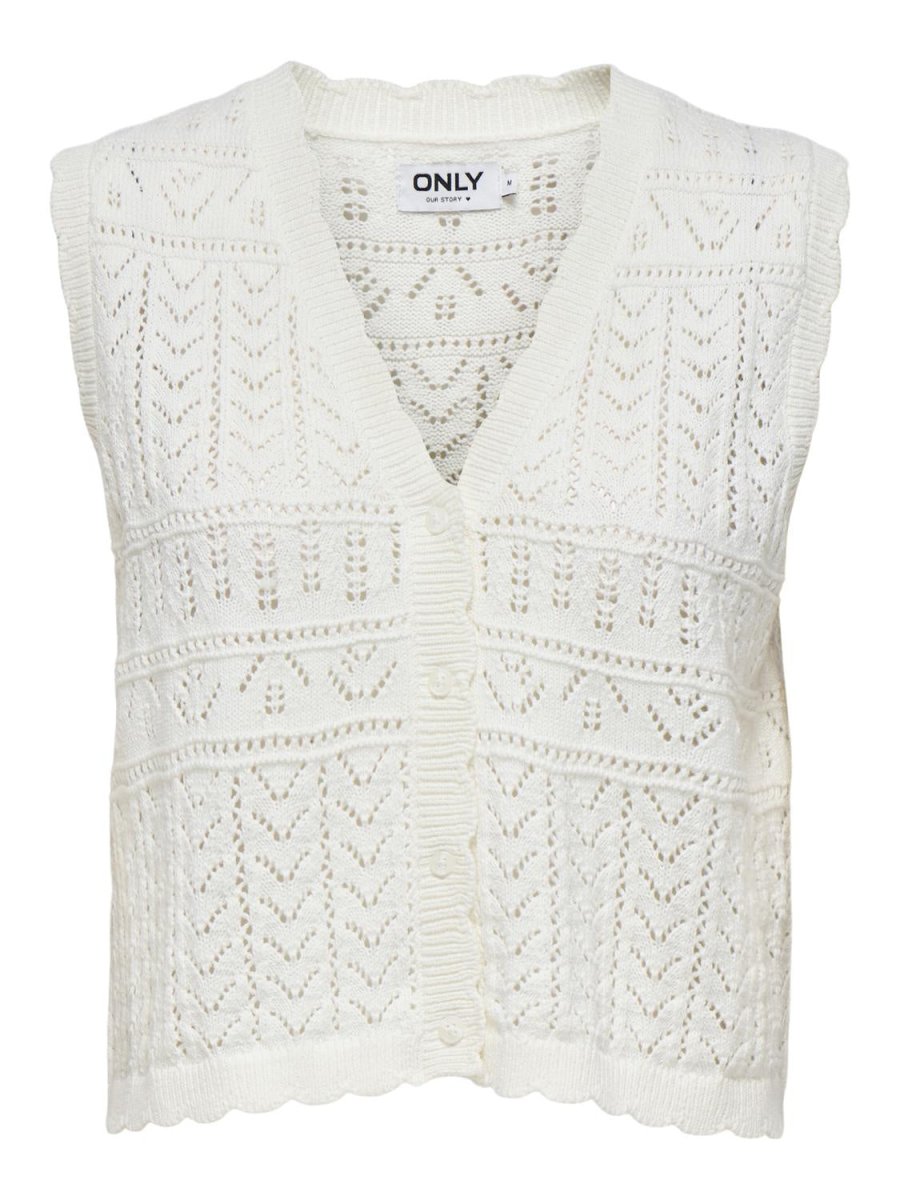 Onlirina V-Neck Button Vest Knit Noos van Only – Tops voor dames | Meisjes Brugge
