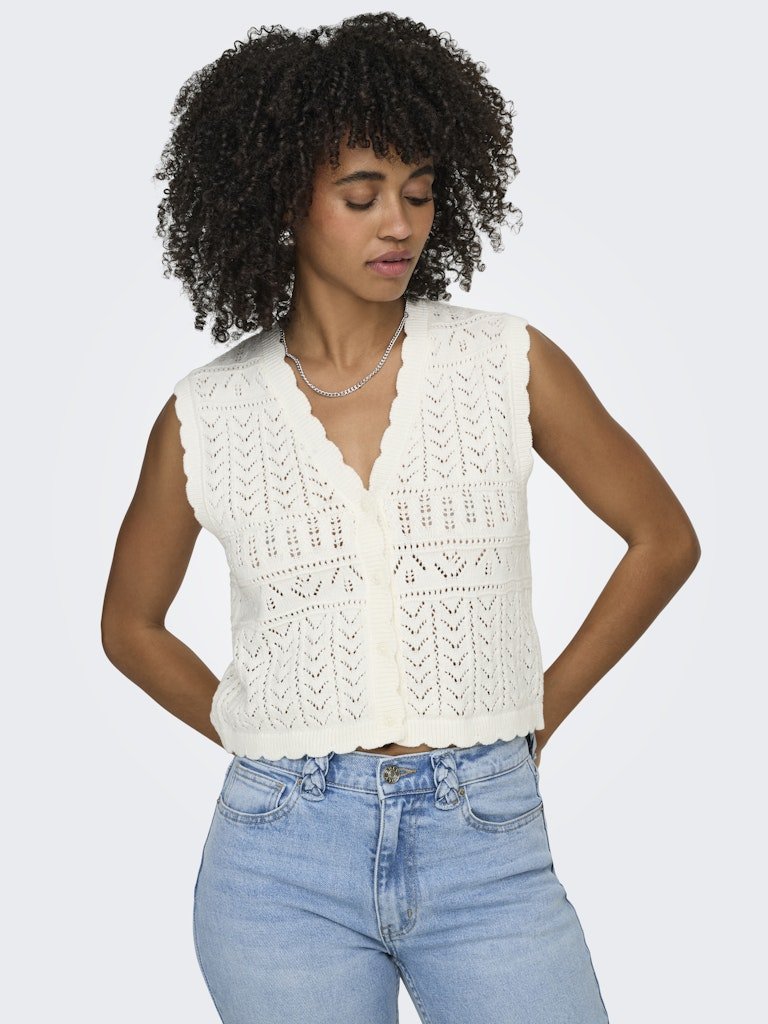 Onlirina V-Neck Button Vest Knit Noos van Only – Tops voor dames | Meisjes Brugge