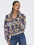 Pulls Onljanne Aztec Teddy L/S Halfzip Sweat van Only