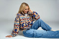 Pulls - Onljanne Aztec Teddy L/S Halfzip Sweat van Only