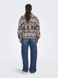 Pulls - Onljanne Aztec Teddy L/S Halfzip Sweat van Only