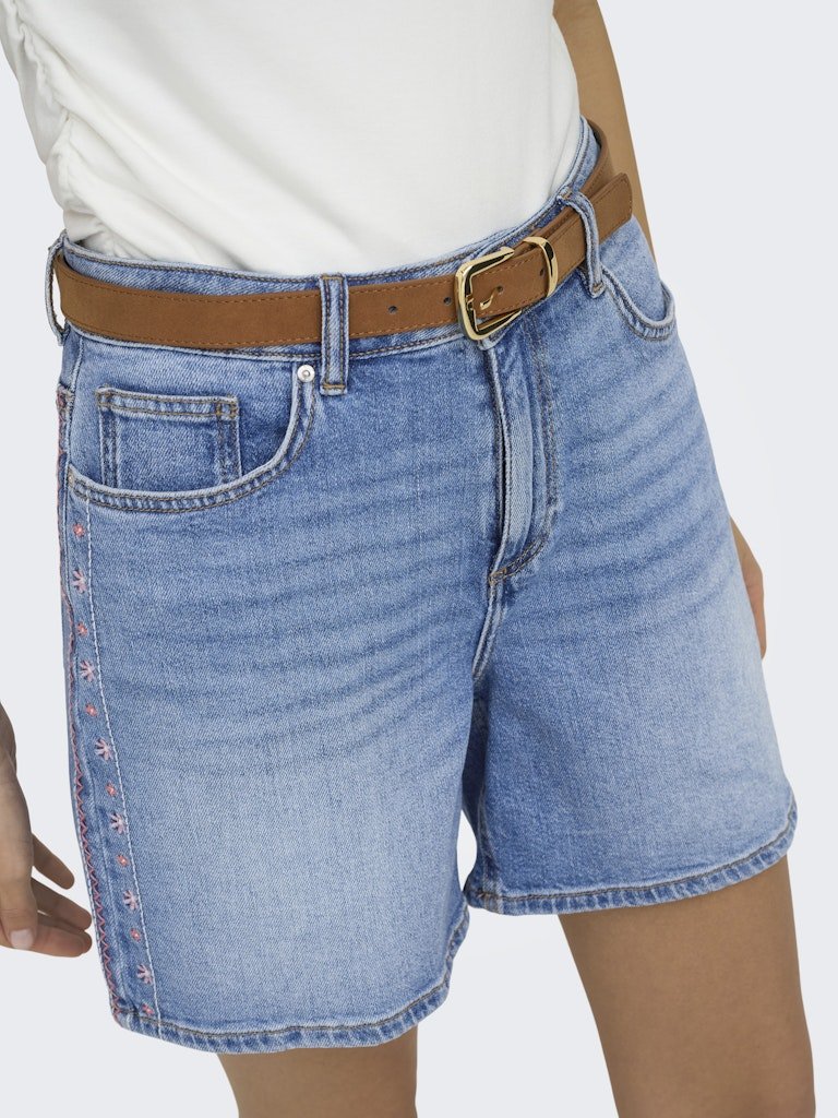 Onljosephine Stret Emb Denim Shorts van Only – Shorts voor dames | Meisjes Brugge