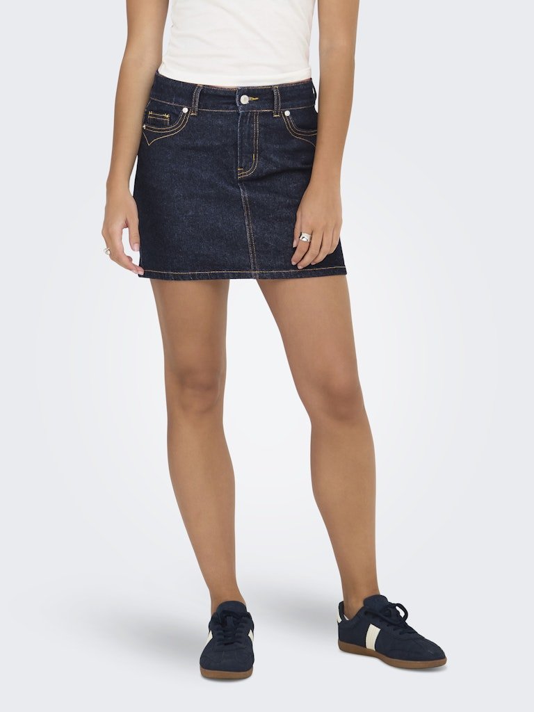 Onljuicy Hw Western Short Denim Skirt - koop Rokken van Only bij Meisjes Brugge