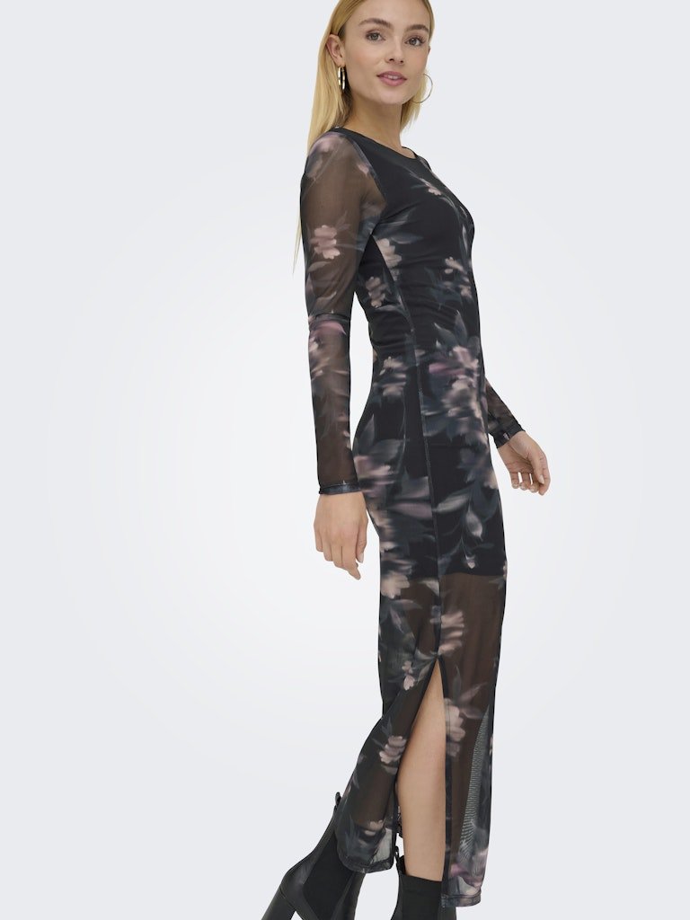 Jurken - Onlkaya Life Ls Midi Mesh Dress van Only