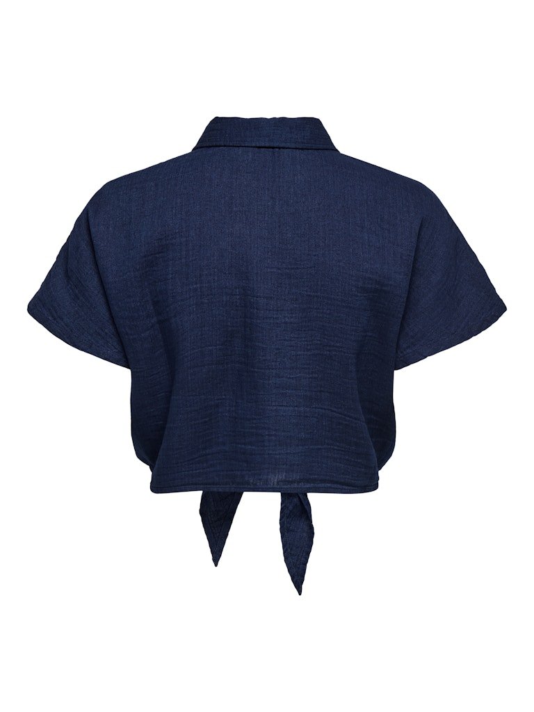 Onlleoni Seersucker Cap Knot Shirt van Only – Shirts voor dames | Meisjes Brugge