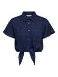 Onlleoni Seersucker Cap Knot Shirt – Shirts voor dames in kleur | Meisjes