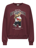 Cabernet Sweaters - Onllinda L/S Bear O-Neck Sweat van Only
