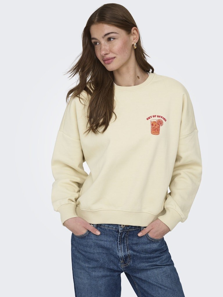 Sweaters - Onlliny L/S O-Neck Print Sweater van Only