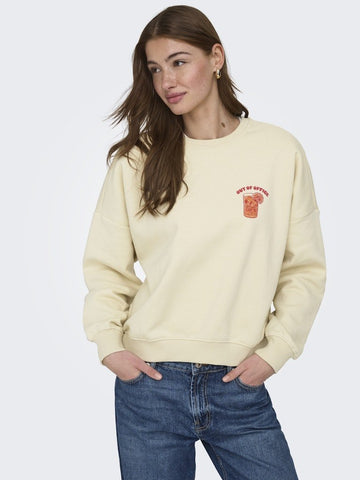 Sweaters - Onlliny L/S O-Neck Print Sweater van Only