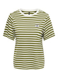 Onllivina S/S O-Neck Stripe Top van Only – Tops voor dames | Meisjes Brugge