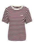 Onllivina S/S O-Neck Stripe Top van Only – Tops voor dames | Meisjes Brugge