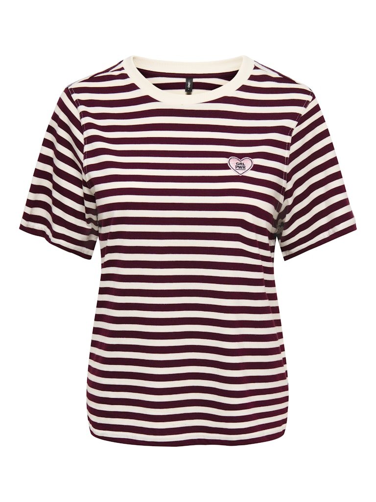 Onllivina S/S O-Neck Stripe Top van Only – Tops voor dames | Meisjes Brugge