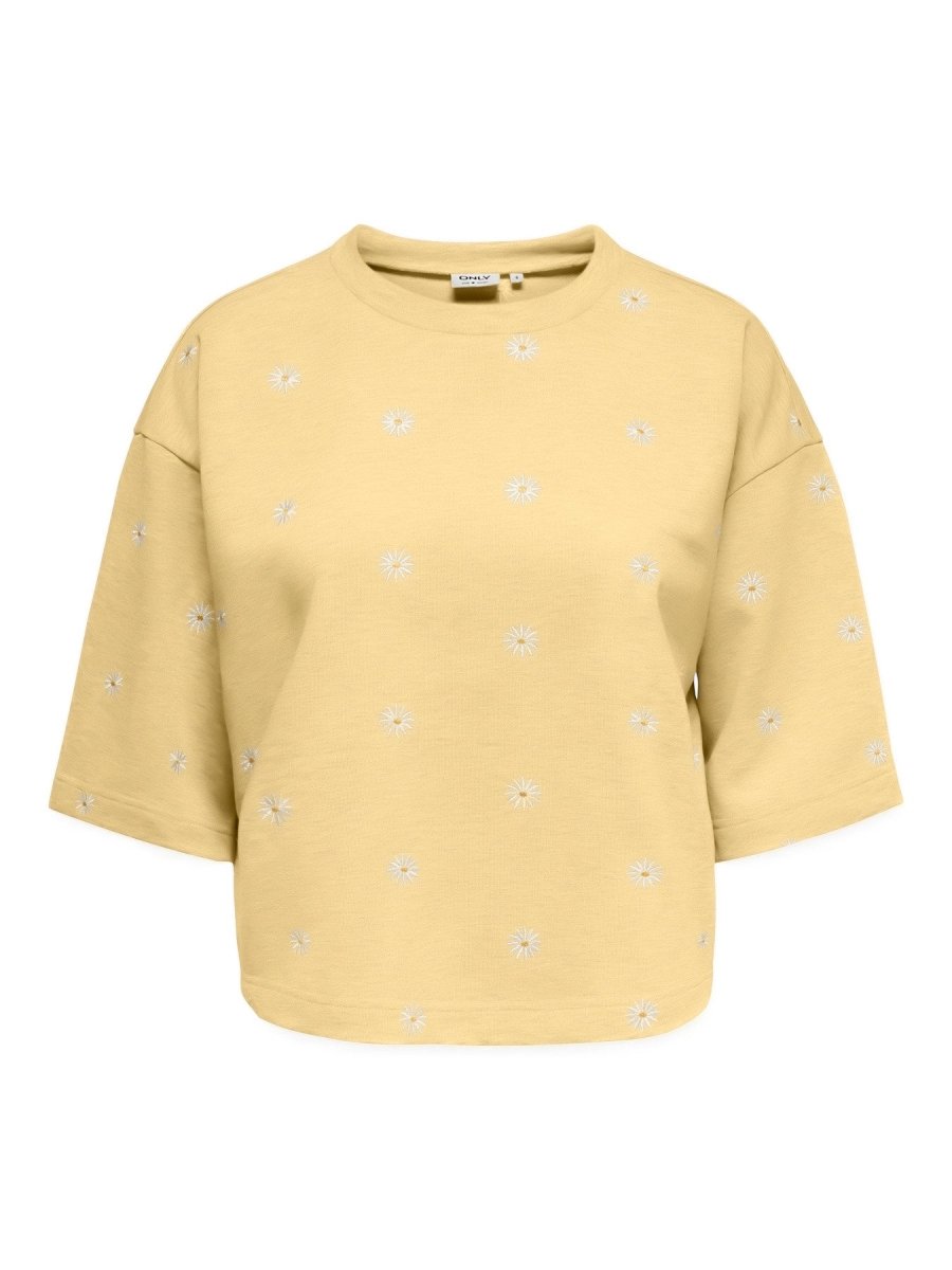 Sunlight-Small ditsy cloud Sweaters - Onlluna 3/4 O-Neck Sweat Top van Only