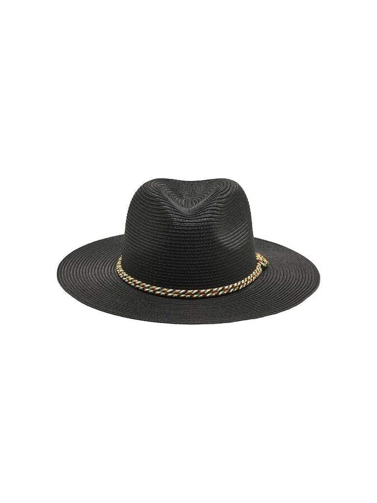 Black BRIGHT CORD (8) ONE SIZE Mutsen - Onlmagnolia Straw Ribbon Hat van Only