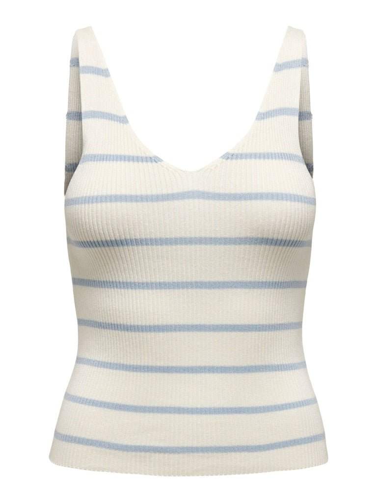 Pulls Onlmeddi Sl Stripe V-Neck Knit van Only