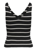 Pulls - Onlmeddi Sl Stripe V-Neck Knit van Only