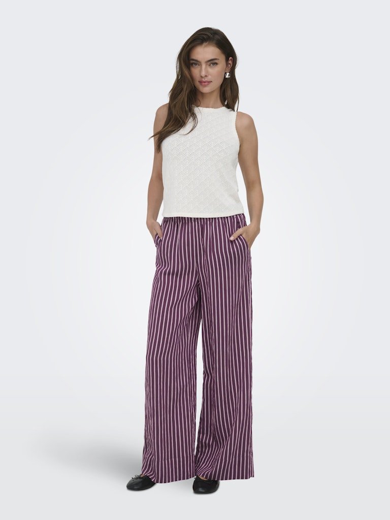 Onlmeldola Long Striped Wide Pants – Broeken voor dames in kleur | Meisjes