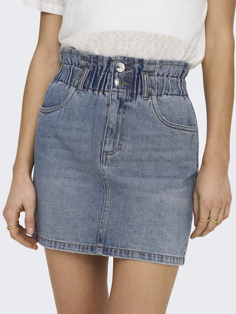 Rokken Onlmillie Hw Mini Paper Denim Skirt Noos van Only