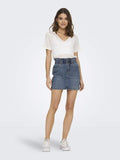 Rokken Onlmillie Hw Mini Paper Denim Skirt Noos van Only