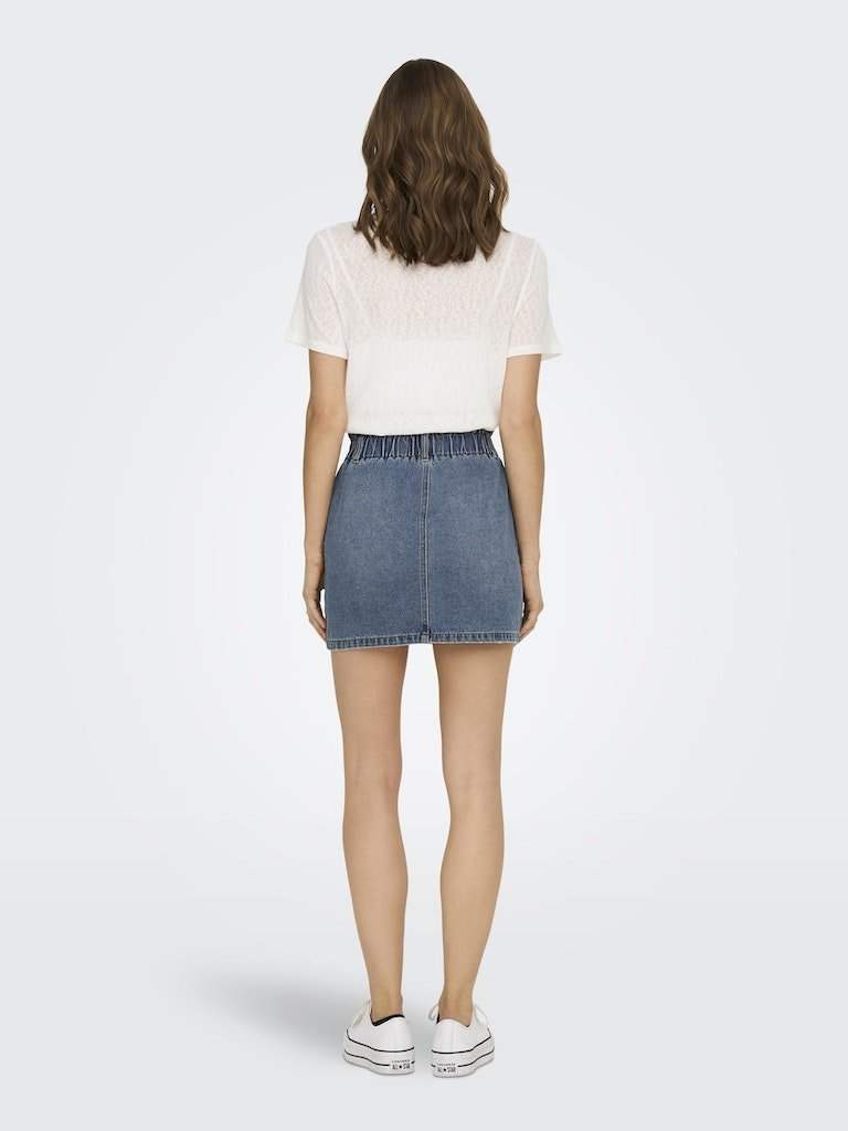 Rokken Onlmillie Hw Mini Paper Denim Skirt Noos van Only