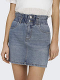 Medium Blue Denim Rokken - Onlmillie Hw Mini Paper Denim Skirt Noos van Only