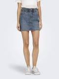 Rokken - Onlmillie Hw Mini Paper Denim Skirt Noos van Only