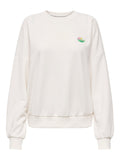 Cloud dancer-Only badge Sweaters - Onlminna O Neck L/S Sweater van Only