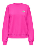Knockout pink-Only badge Sweaters - Onlminna O Neck L/S Sweater van Only
