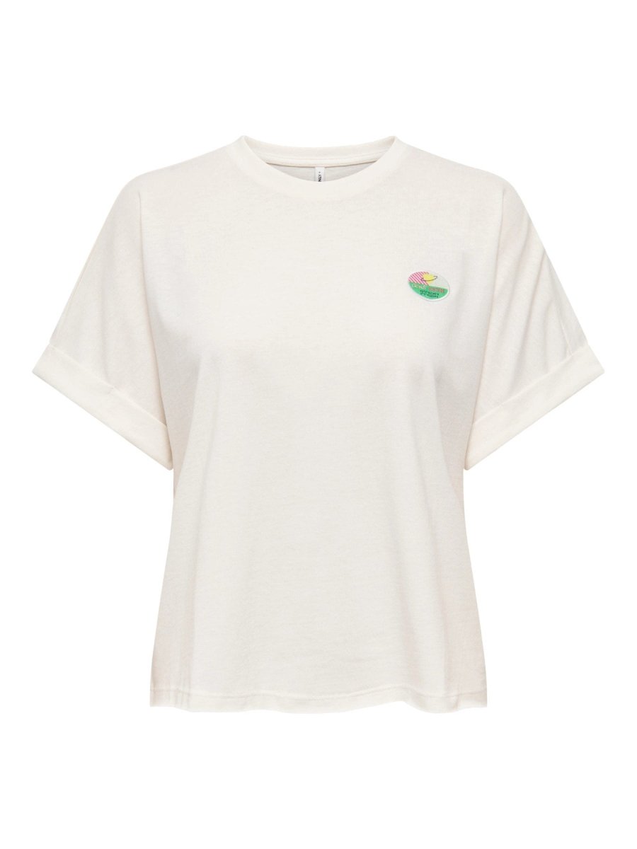 Cloud dancer-Only badge Tops - Onlminna S/S Top van Only