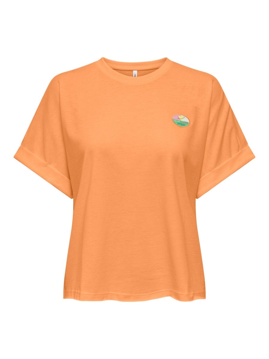 Mock orange-Only badge Tops - Onlminna S/S Top van Only