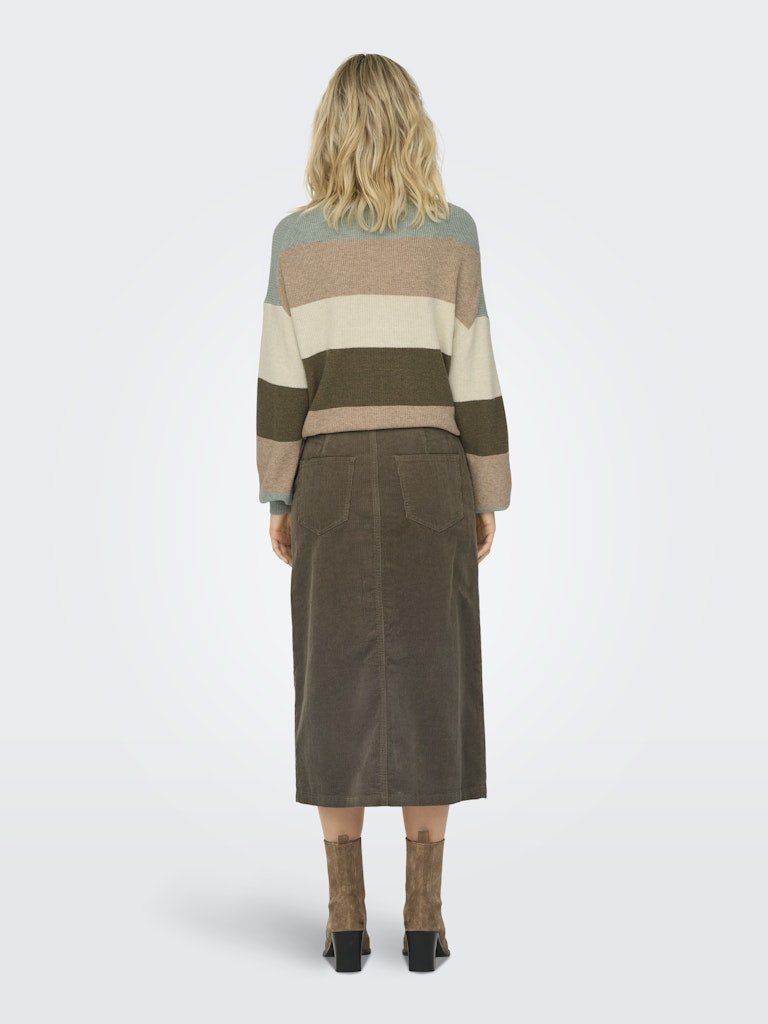 Rokken - Onlmoxie Hw Long Slit Corduroy Skirt van Only